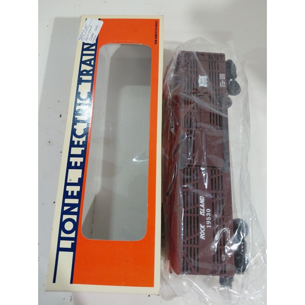 Lionel 6-19530 O Gauge Model Railroad Rock Island Livestock Cattle Car w/Box